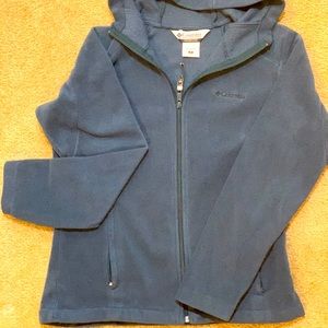 Columbia Hooded Fleece Jacket in Prussian Blue